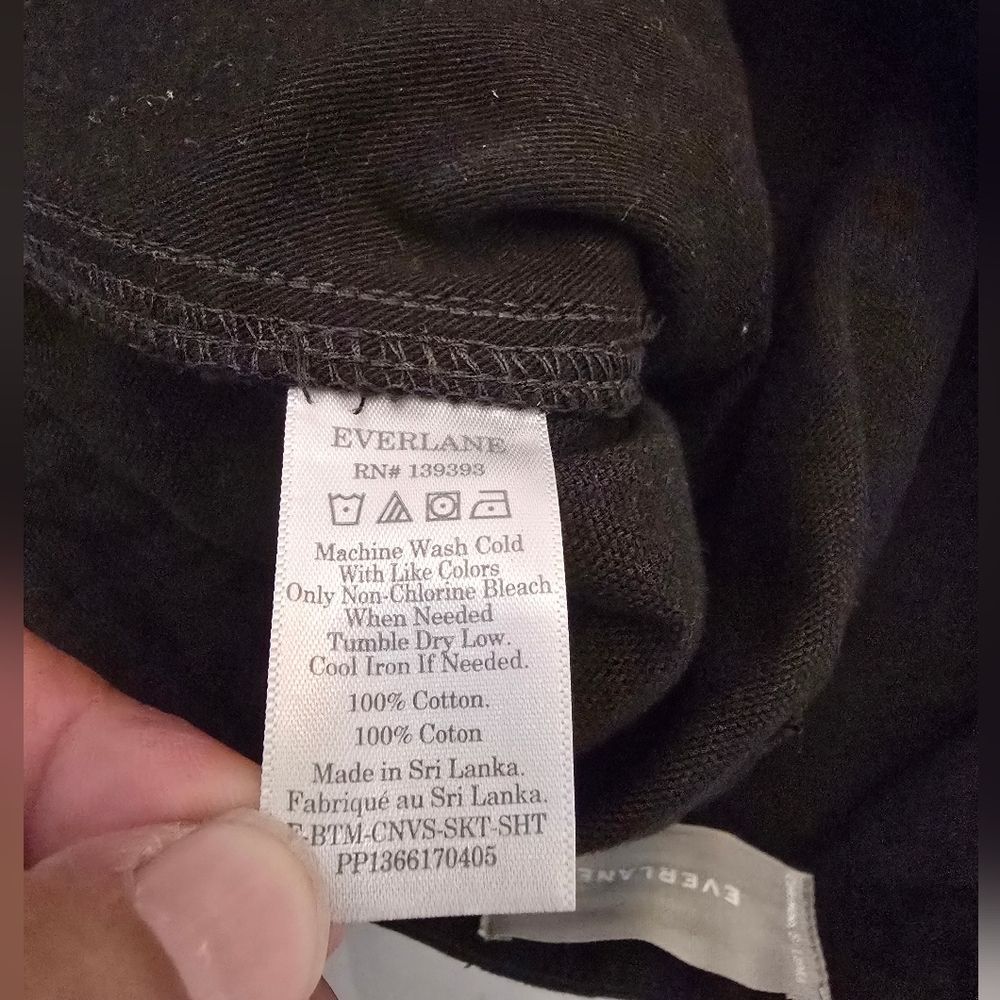 Everlane The Canvas Stamp Mini Skirt Size 6 In Black - Picture 3 of 16